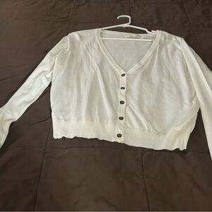 White Button-Up Cardigan